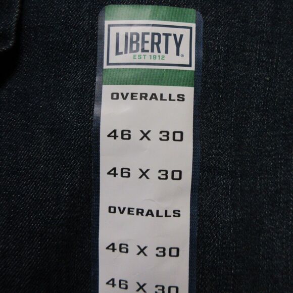 LIBERTY Flex Bib Jean Overalls Sz 46x30 Relaxed Fit 17006 Blue Stretch Denim NWT - Picture 6 of 14